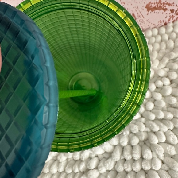 New Venti Starbucks Blue Grid Tumbler - Picture 2 of 3